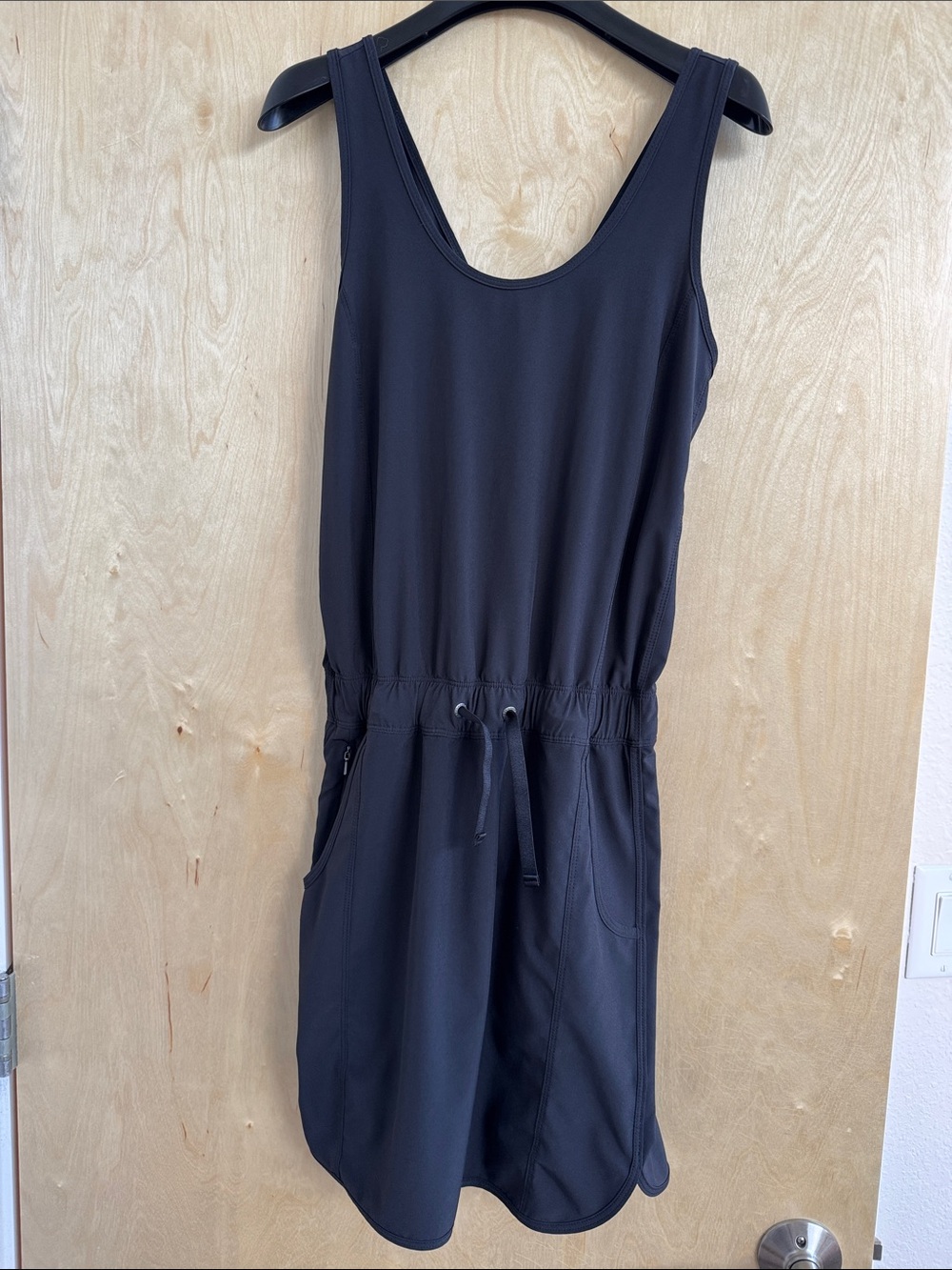 Patagonia Black Tank Dress with Drawstring Waist